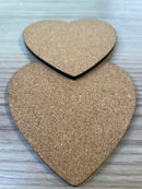 MDF Blank Sublimation Heart Coasters