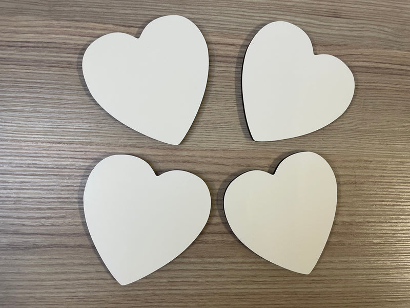 MDF Blank Sublimation Heart Coasters