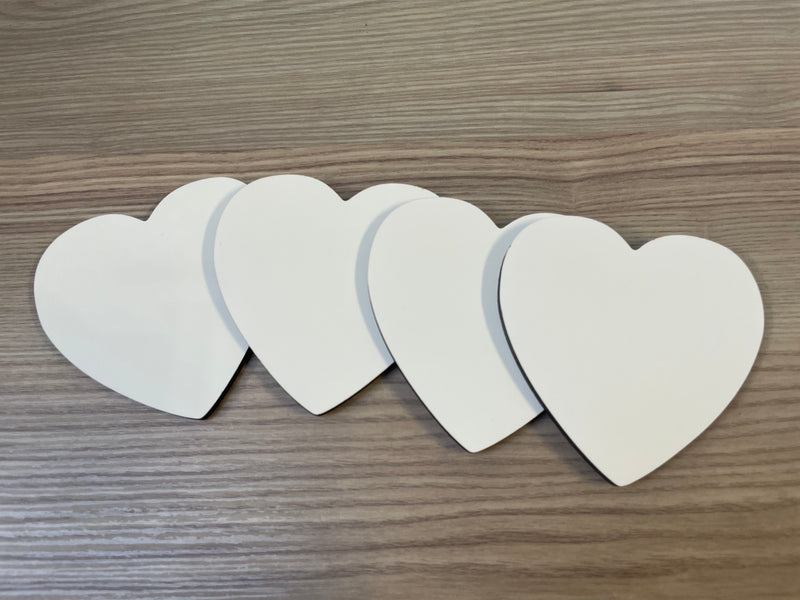 MDF Blank Sublimation Heart Coasters